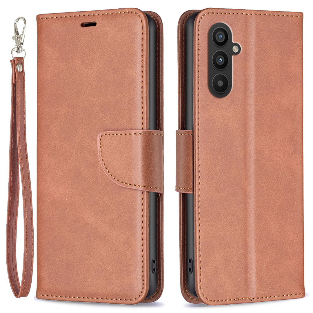 Til Samsung Galaxy A25 5G Mobiltelefon Stander etui Fint tekstureret ensfarvet PU læder Shell Pung Cover Til Samsung Galaxy A25 5G Mobiltelefon Stander etui Fint tekstureret ensfarvet PU læder Shell Pung Cover